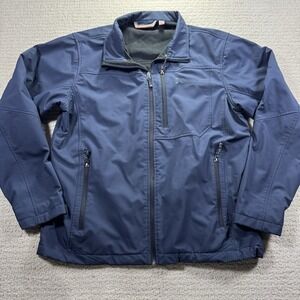 Free Country Jacket Coat Softshell Full Zip Men's Size large Black Heavy‎